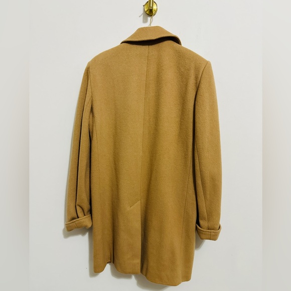 Camel Pea Coat By Talbots Size 8 - Picture 7 of 8